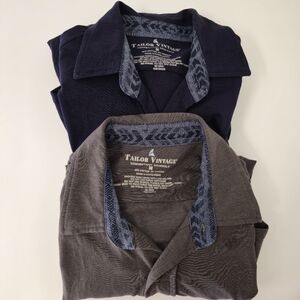 Tailor Vintage Bundle Of 2 Shirts‎ Navy and Gray Size M